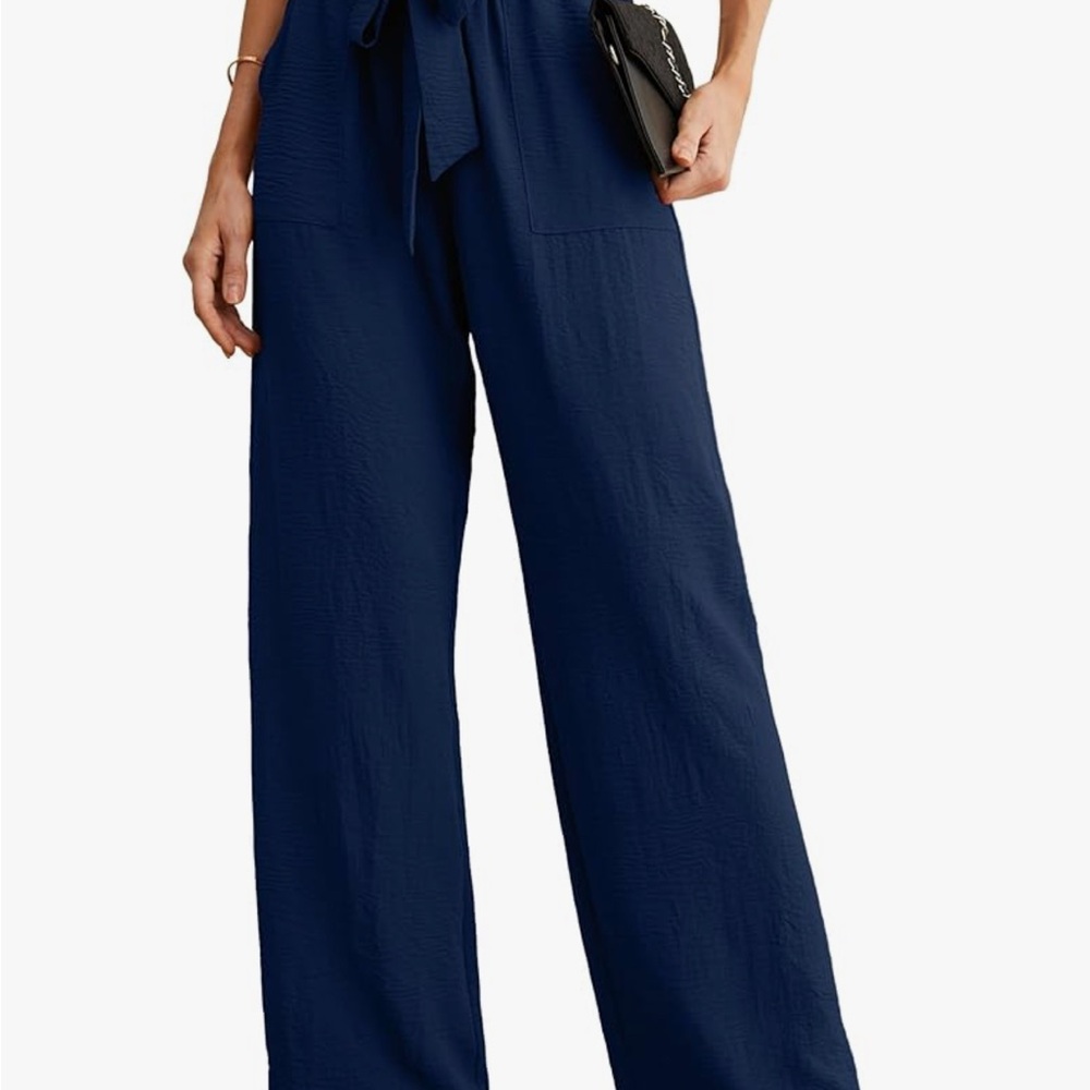 NWT Women's Navy Wide-Leg Pants